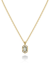 Sigma Necklace - Gray & White Diamonds